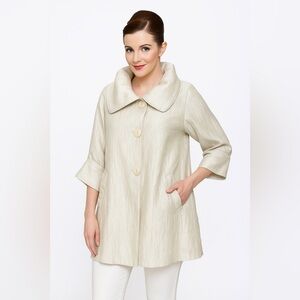 DAMEE INC. ROSIE Pearl SHIMMER SWING JACKET SIZe Small